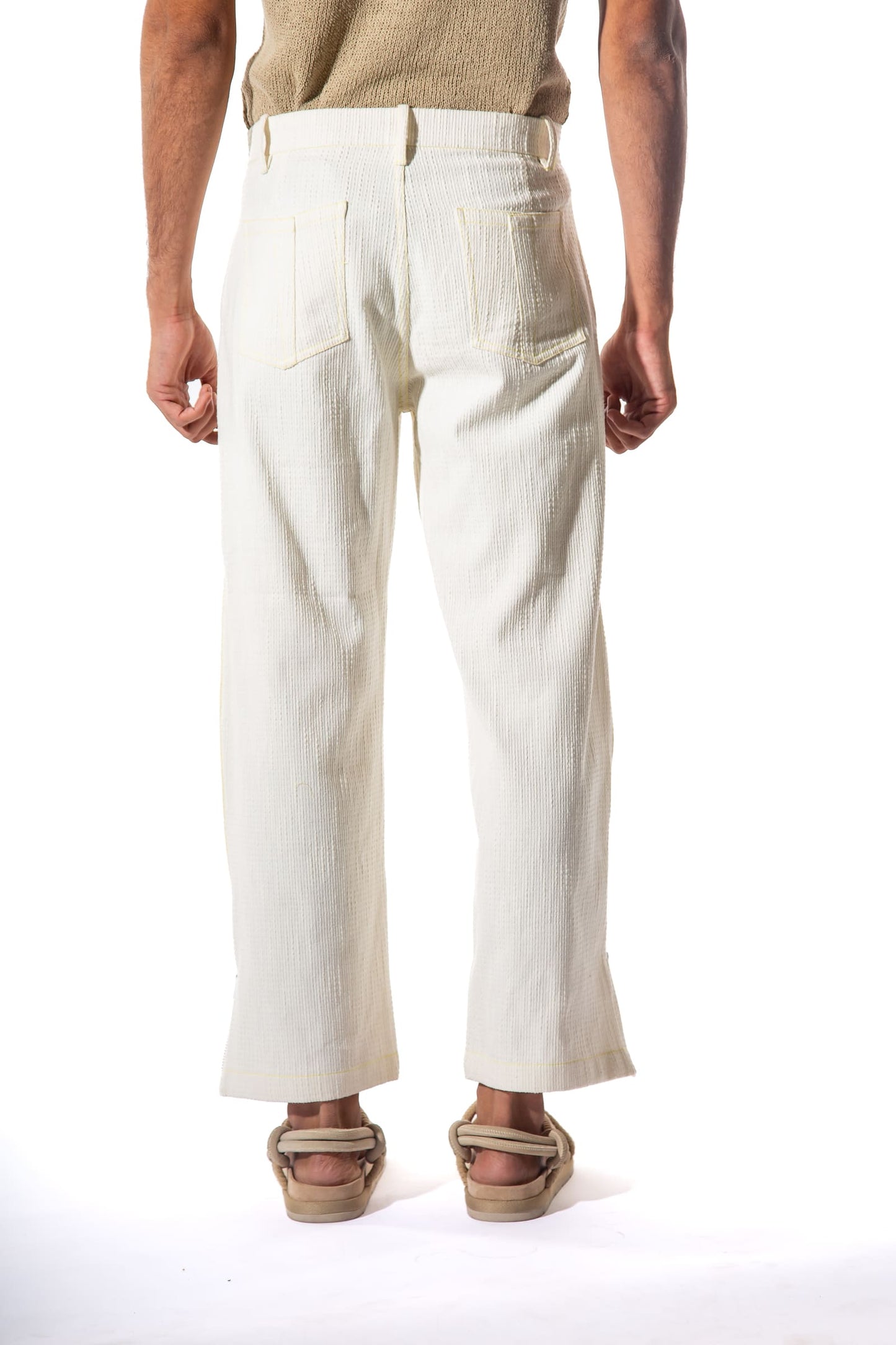 Handloom Zipped Pants