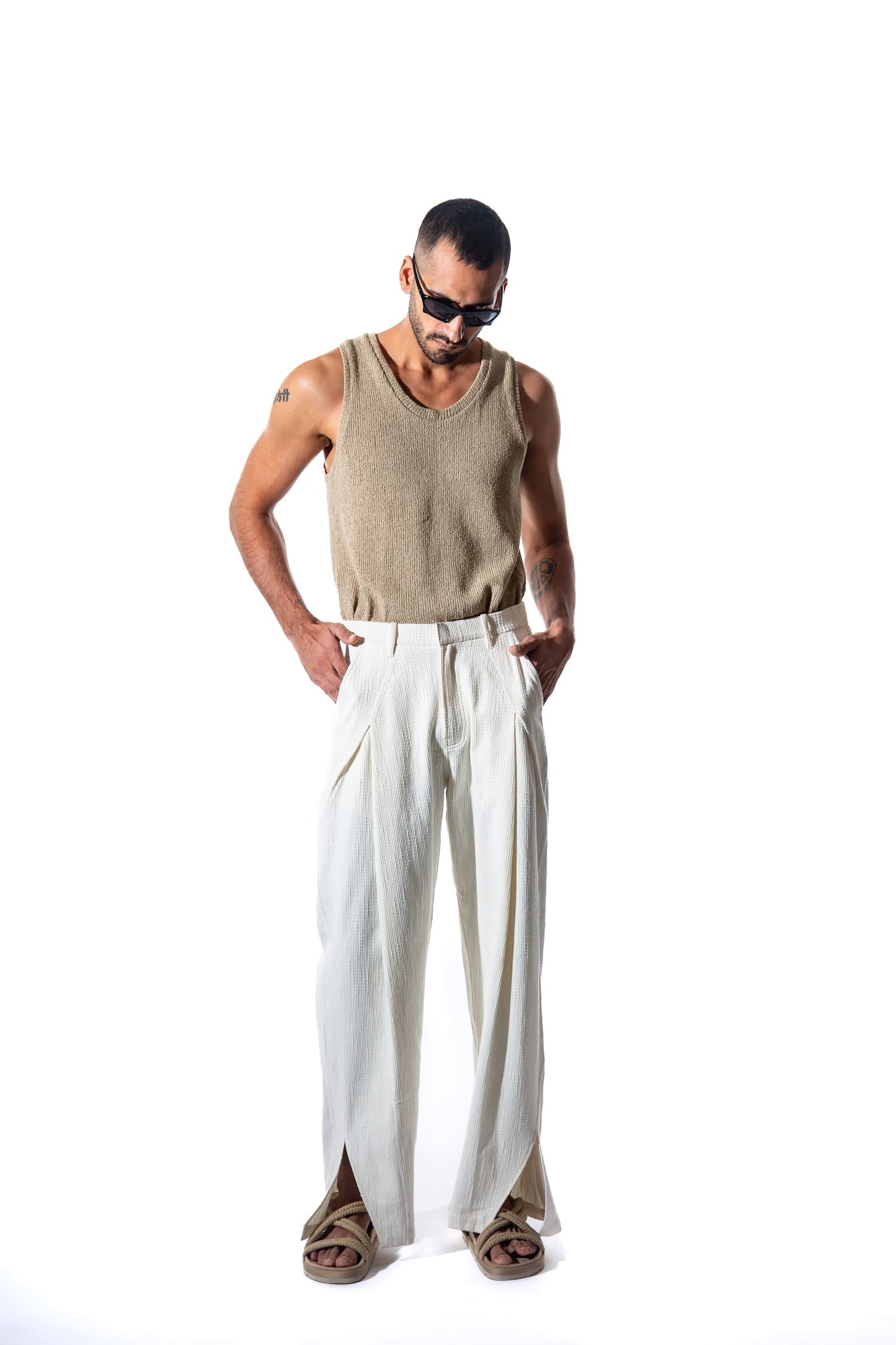 White Camp Pants