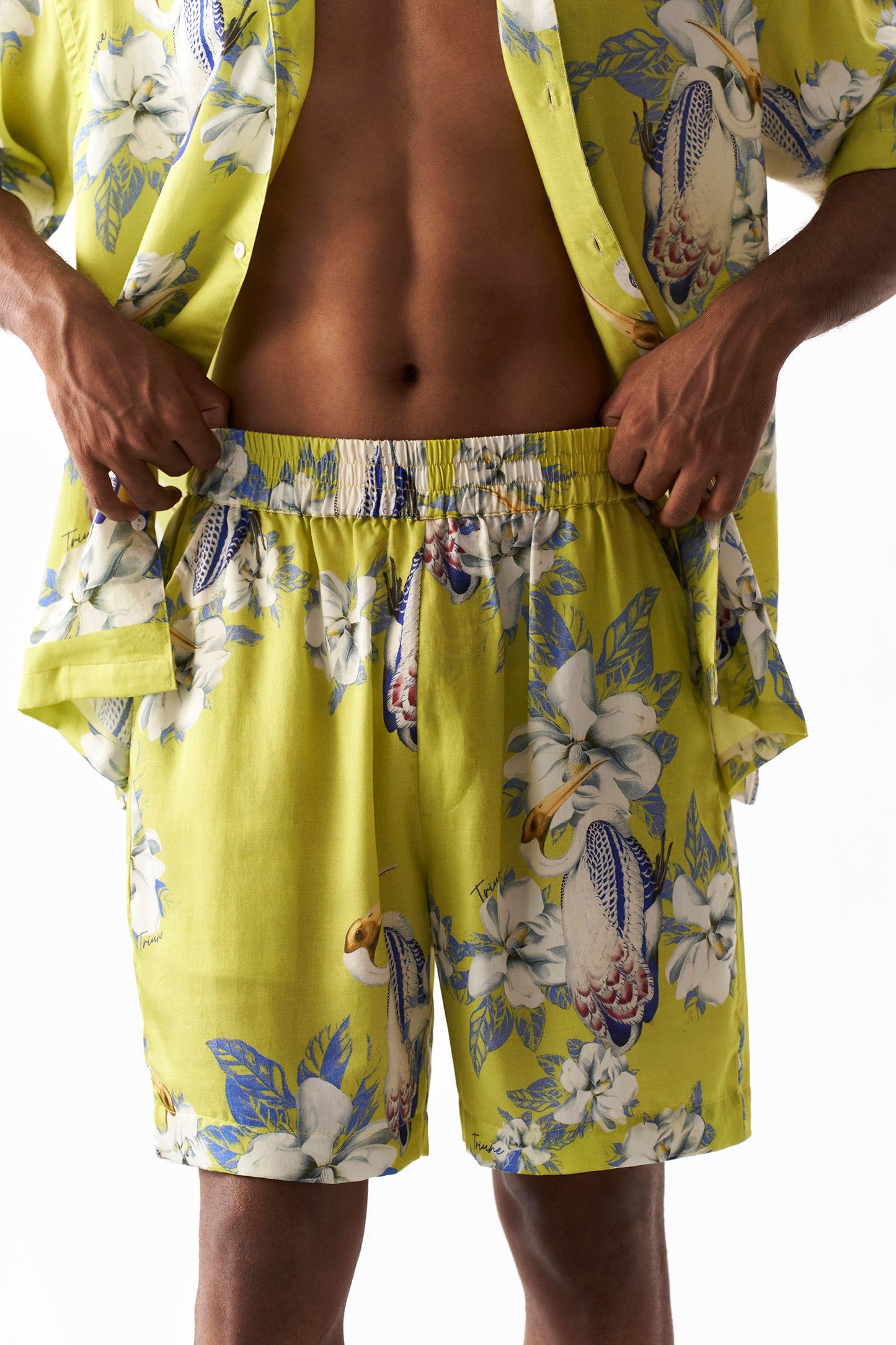 Cyber Lime Pelican Shorts