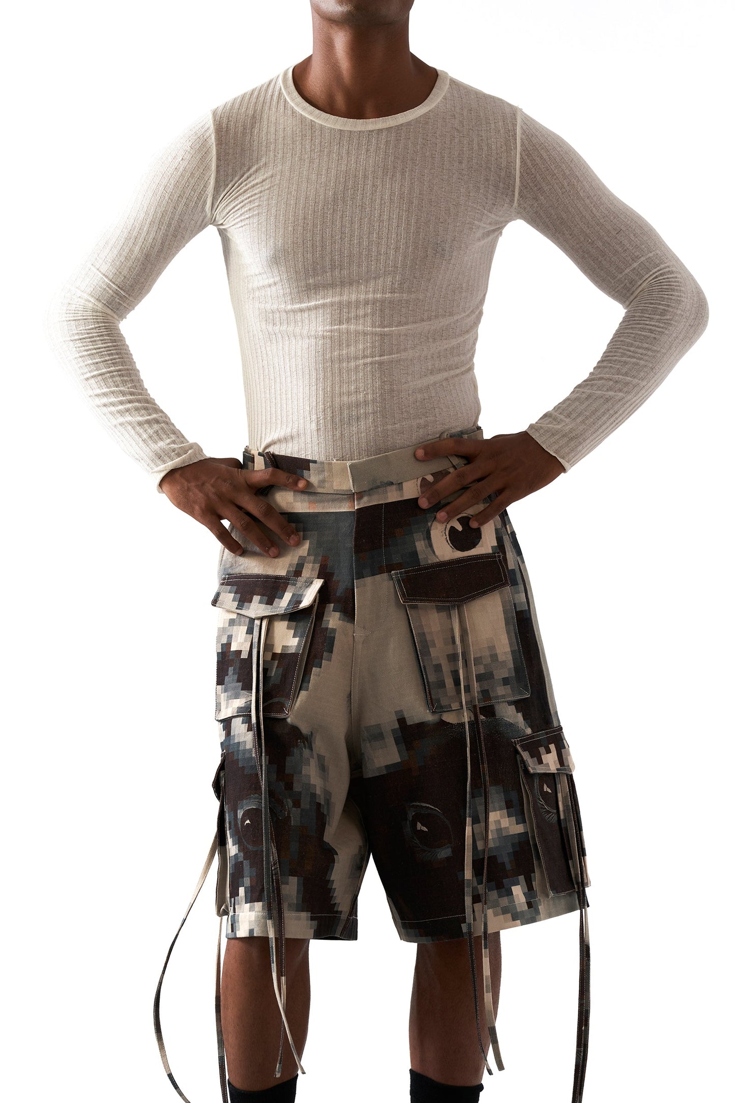 Washi Pixilated Jorts