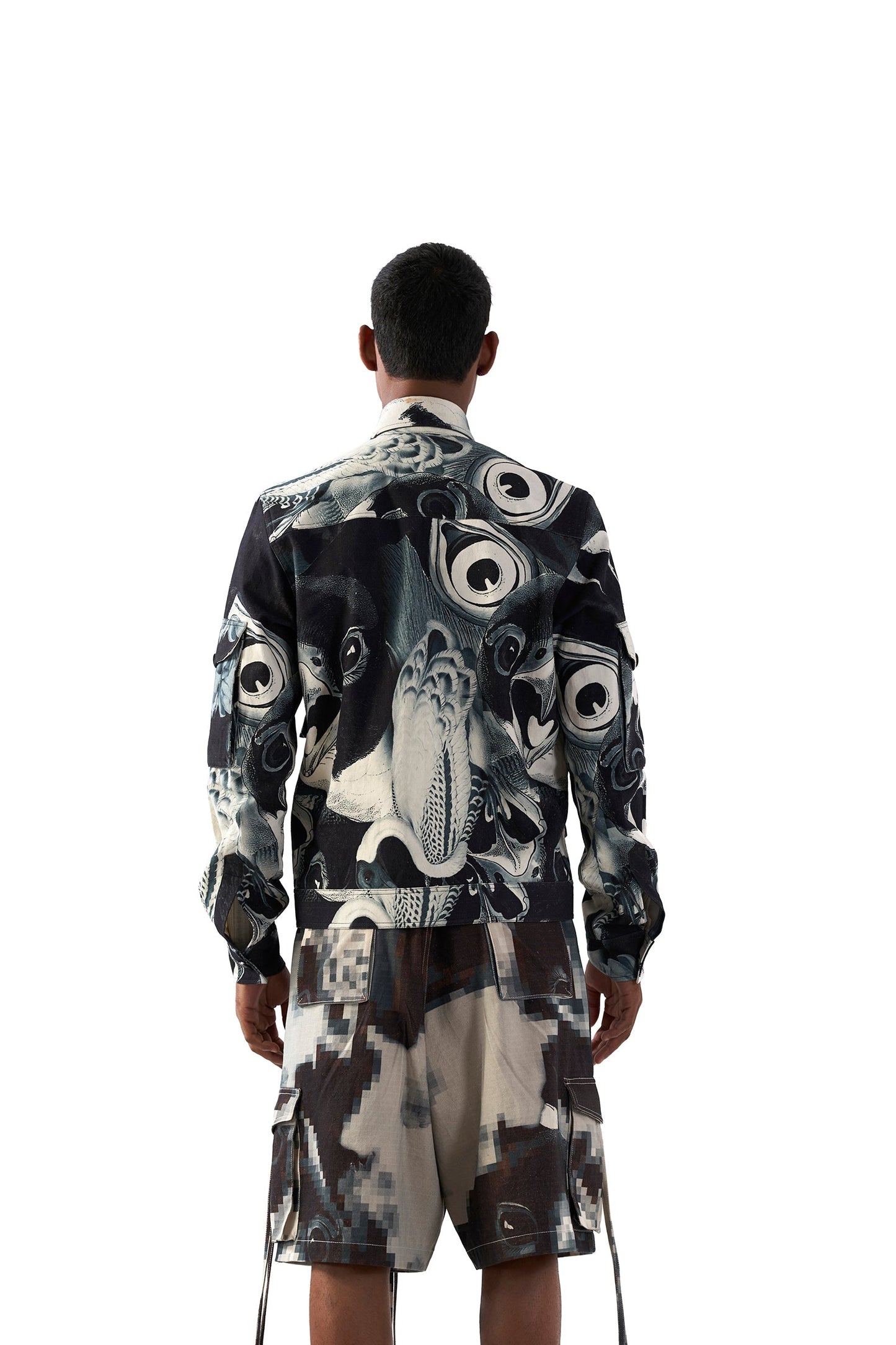 Washi Cargo Denim Shacket