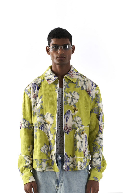 Cyber Lime Pelican Shacket