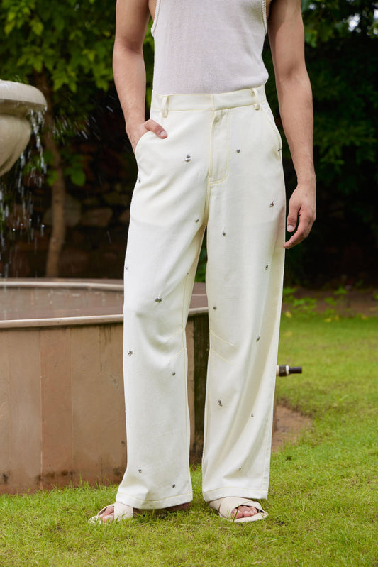 Triune | White Beach Pant