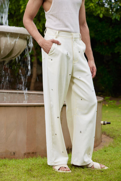 Triune | White Beach Pant