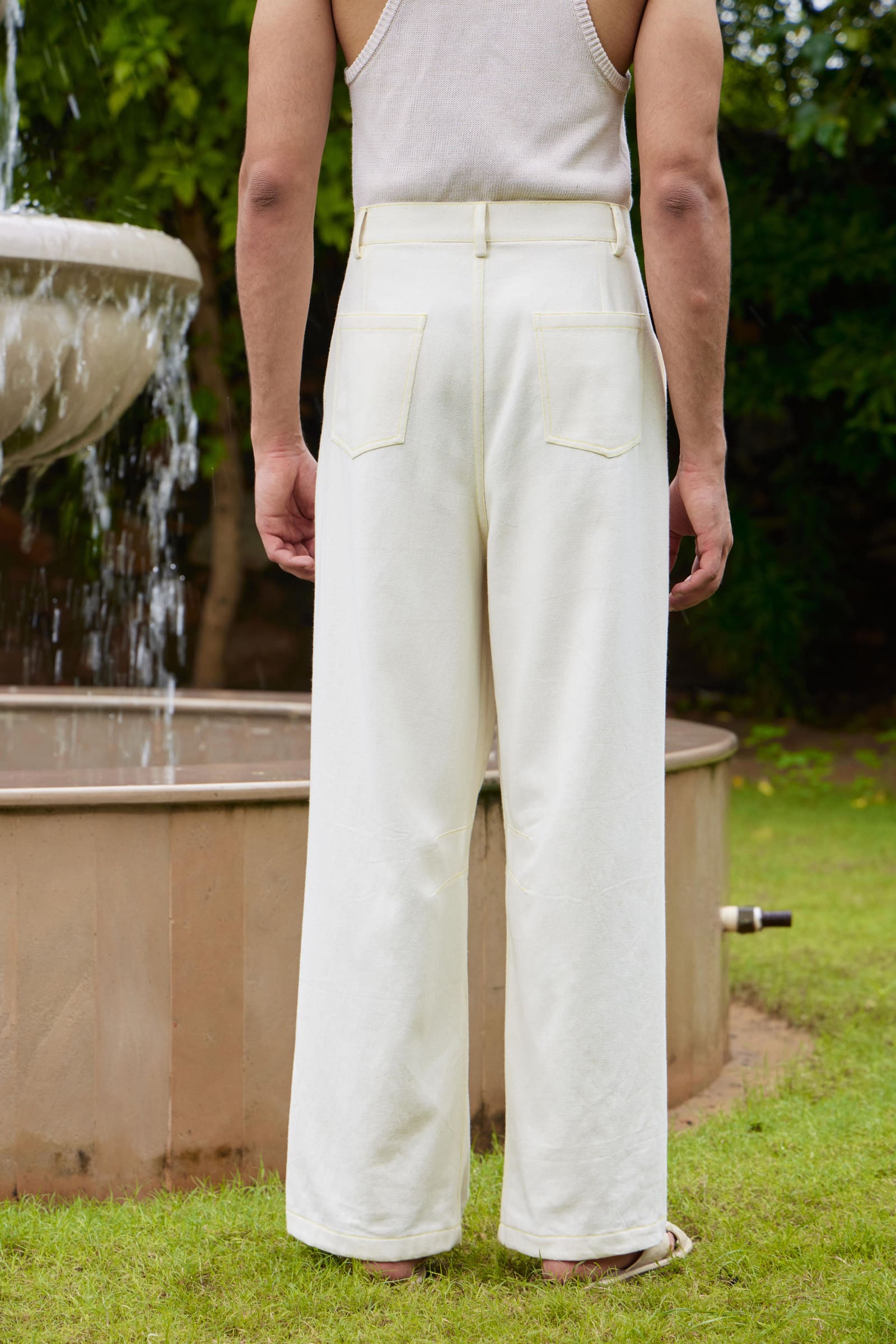 Triune | White Beach Pant